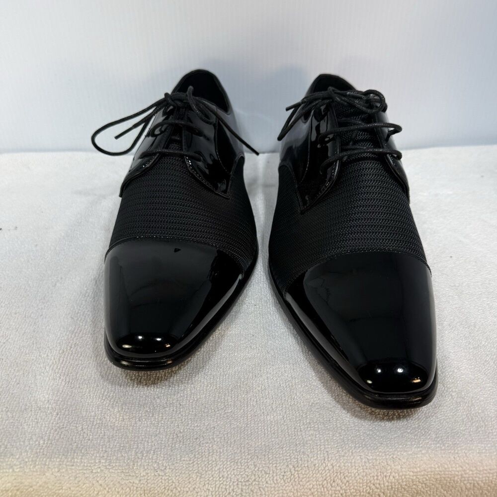 Stacy Adams Pharoah Cap Toe Oxford Shoes Wedding Prom Black Size 14 Wide - Picture 2 of 8